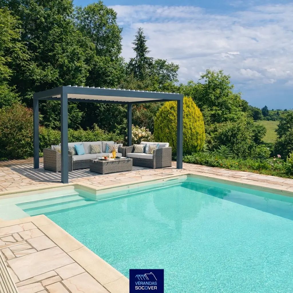 Simulation 3D pergola Socover